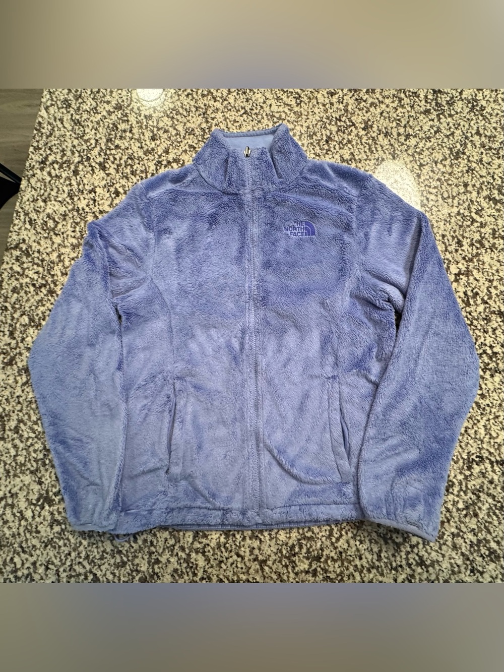 The North Face Fuzzy Embroidered Logo Pullover - Lavender Purple